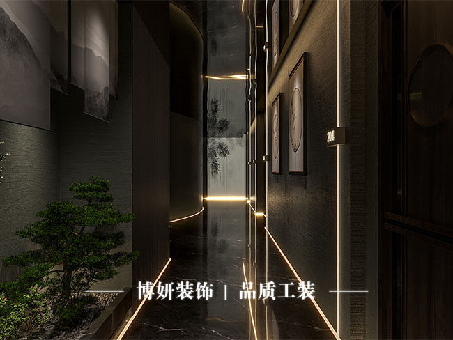 杭州足浴会所设计,新中式风格,商业空间装修,足浴会所施工