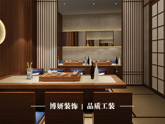 杭州日式料理店装修,原木风装修,日式料理店设,商业空间装修