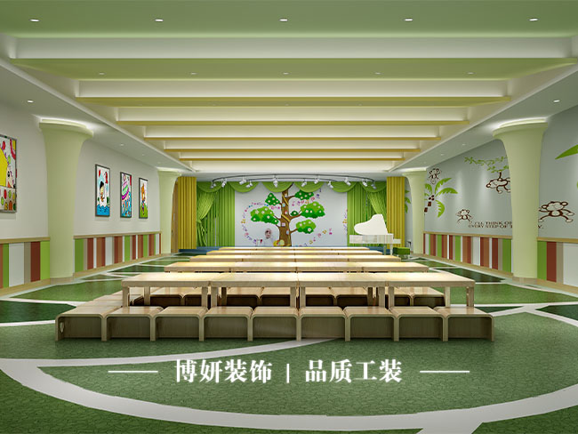 杭州幼儿园装修,环保材料,色彩心理学,幼儿园施工