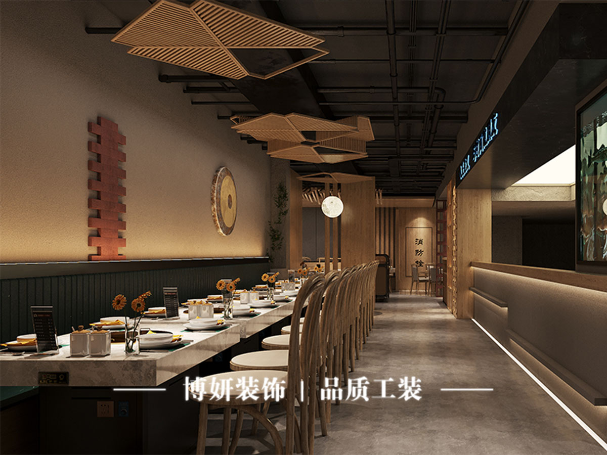 杭州火锅店装修,餐饮空间设计,火锅店氛围营造,杭州工装